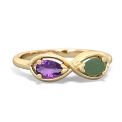 Amethyst Infinity 14K Yellow Gold ring R5050