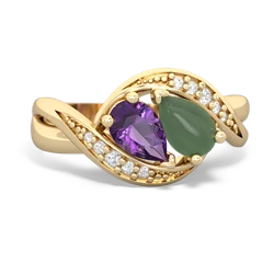 Amethyst Summer Winds 14K Yellow Gold ring R5342