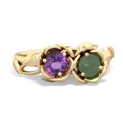 Amethyst Rose Garden 14K Yellow Gold ring R5510