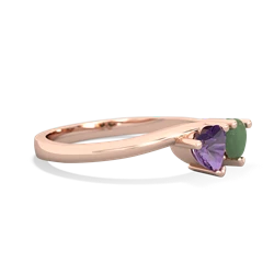 Amethyst Sweethearts 14K Rose Gold ring R5260