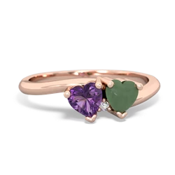 Amethyst Sweethearts 14K Rose Gold ring R5260