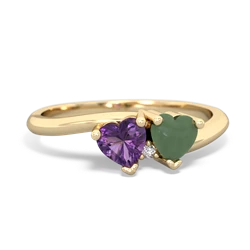 Amethyst Sweethearts 14K Yellow Gold ring R5260