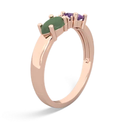 Amethyst Pear Bowtie 14K Rose Gold ring R0865