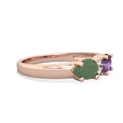 Amethyst Pear Bowtie 14K Rose Gold ring R0865