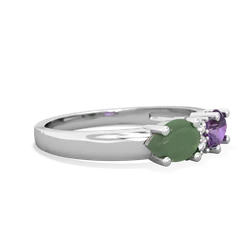 Amethyst Pear Bowtie 14K White Gold ring R0865