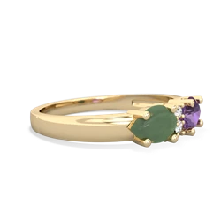 Amethyst Pear Bowtie 14K Yellow Gold ring R0865