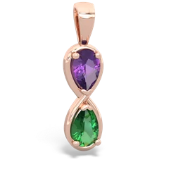 Amethyst Infinity 14K Rose Gold pendant P5050