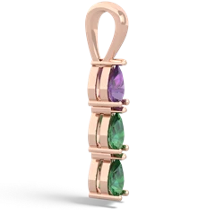 Amethyst Dew Drops 14K Rose Gold pendant P2251