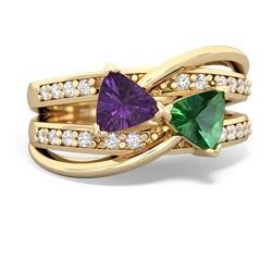 Amethyst Bowtie 14K Yellow Gold ring R2360