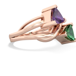 Amethyst Split Band Swirl 14K Rose Gold ring R2341