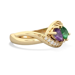 Amethyst Summer Winds 14K Yellow Gold ring R5342