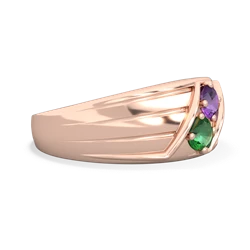 Amethyst Men's Streamline 14K Rose Gold ring R0460