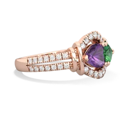 Amethyst Art-Deco Keepsake 14K Rose Gold ring R5630