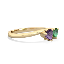 Amethyst Sweethearts 14K Yellow Gold ring R5260