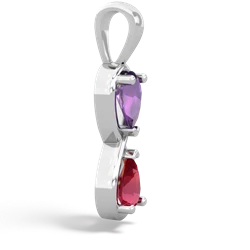 Amethyst Infinity 14K White Gold pendant P5050