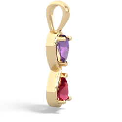 Amethyst Infinity 14K Yellow Gold pendant P5050