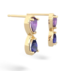 Amethyst Infinity 14K Yellow Gold earrings E5050