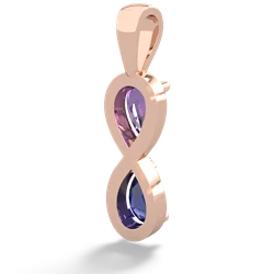 Amethyst Infinity 14K Rose Gold pendant P5050