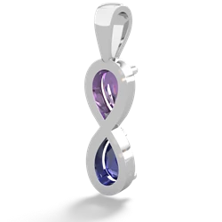 Amethyst Infinity 14K White Gold pendant P5050