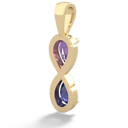 Amethyst Infinity 14K Yellow Gold pendant P5050