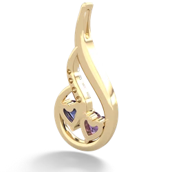 Amethyst Keepsake Curves 14K Yellow Gold pendant P5450