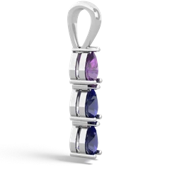 Amethyst Dew Drops 14K White Gold pendant P2251