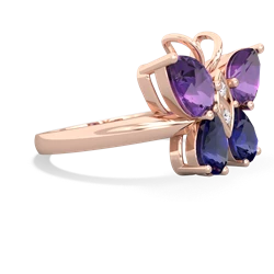 Amethyst Butterfly 14K Rose Gold ring R2215