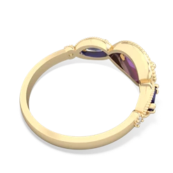 Amethyst Milgrain Marquise 14K Yellow Gold ring R5700