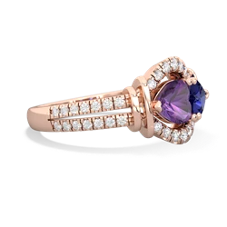 Amethyst Art-Deco Keepsake 14K Rose Gold ring R5630