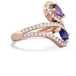 Amethyst Diamond Dazzler 14K Rose Gold ring R3000