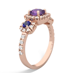 Amethyst Regal Halo 14K Rose Gold ring R5350