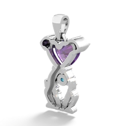 Amethyst Puppy Love 14K White Gold pendant P5800