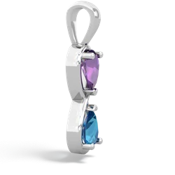 Amethyst Infinity 14K White Gold pendant P5050