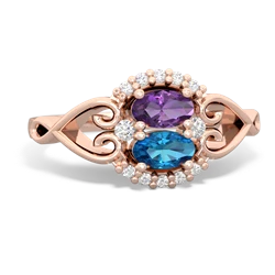 Amethyst Love Nest 14K Rose Gold ring R5860