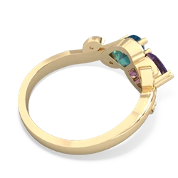 Amethyst Floral Elegance 14K Yellow Gold ring R5790