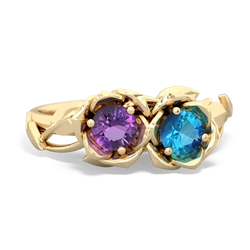 Amethyst Rose Garden 14K Yellow Gold ring R5510