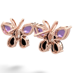 Amethyst Butterfly 14K Rose Gold earrings E2215