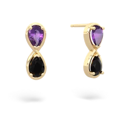 Amethyst Infinity 14K Yellow Gold earrings E5050