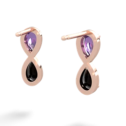 Amethyst Infinity 14K Rose Gold earrings E5050