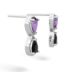 Amethyst Infinity 14K White Gold earrings E5050