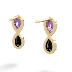 Amethyst Infinity 14K Yellow Gold earrings E5050