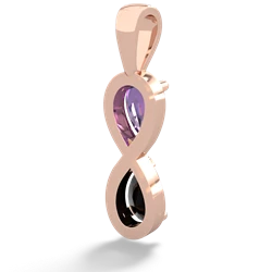 Amethyst Infinity 14K Rose Gold pendant P5050