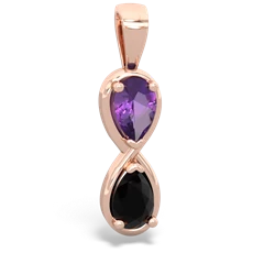 Amethyst Infinity 14K Rose Gold pendant P5050