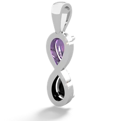 Amethyst Infinity 14K White Gold pendant P5050