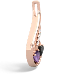 Amethyst Keepsake Curves 14K Rose Gold pendant P5450