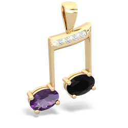 Amethyst Color Of Music 14K Yellow Gold pendant P3334