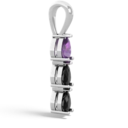 Amethyst Dew Drops 14K White Gold pendant P2251