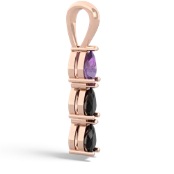 Amethyst Dew Drops 14K Rose Gold pendant P2251