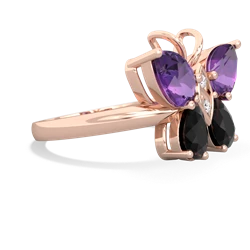 Amethyst Butterfly 14K Rose Gold ring R2215