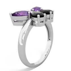 Amethyst Butterfly 14K White Gold ring R2215